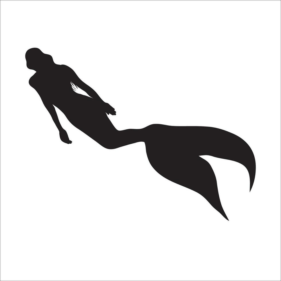 Mermaid silhouette vector