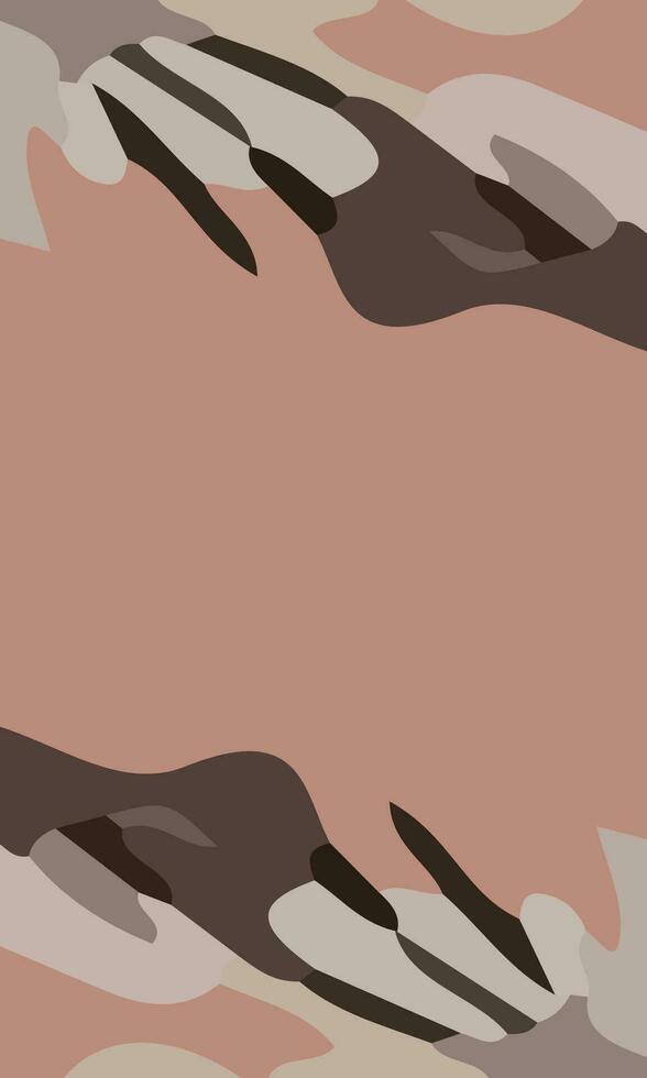 Aesthetic abstract art with a combination of shapes and brown colors. Suitable for background and poster vector