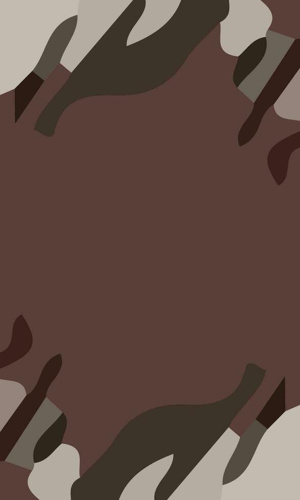 Aesthetic abstract art with a combination of shapes and brown colors. Suitable for background and poster vector