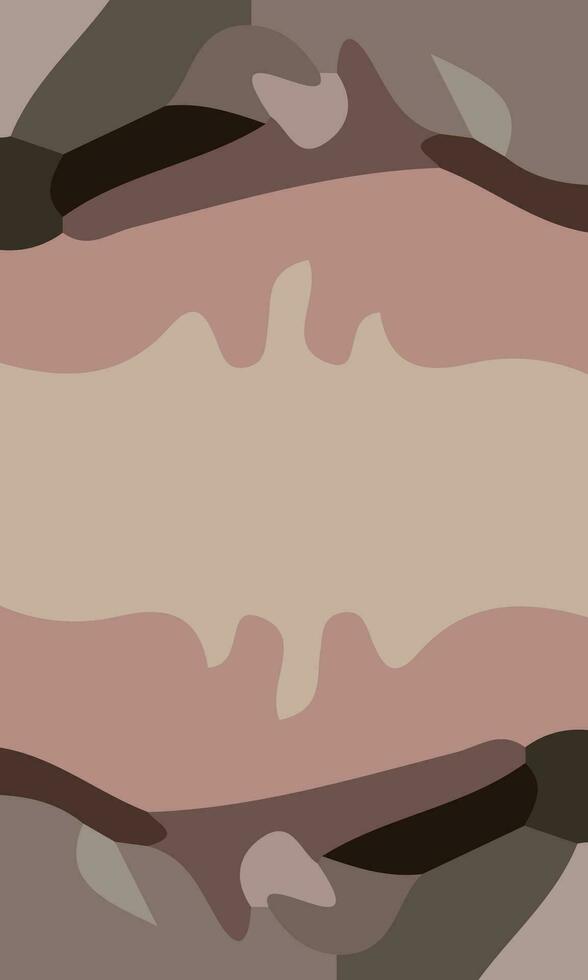 Aesthetic abstract art with a combination of shapes and brown colors. Suitable for background and poster vector