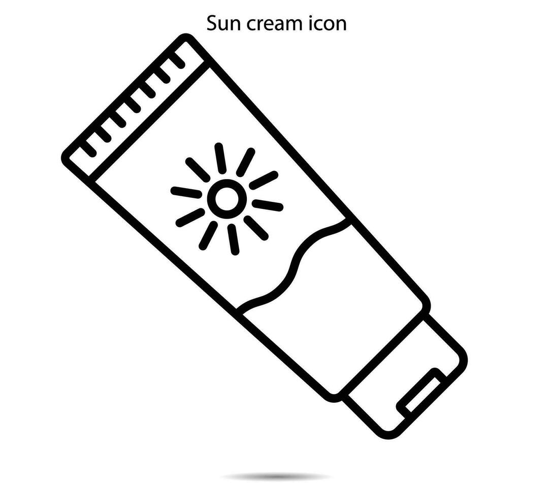 Sun cream icon, Vector illustration