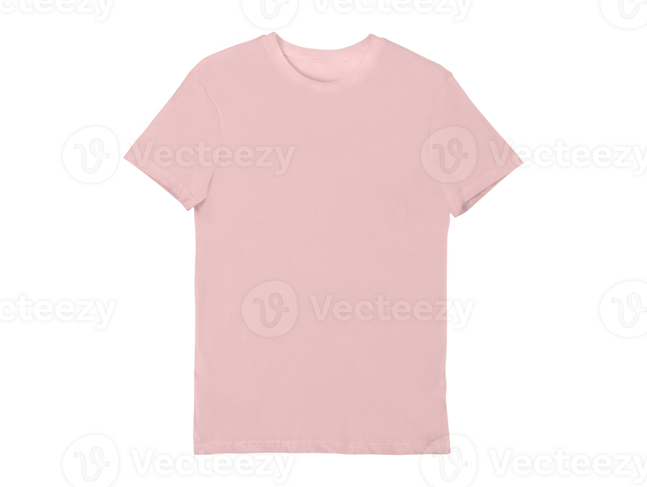 Isolated fold pink blank T-shirt product for design concept mock up png