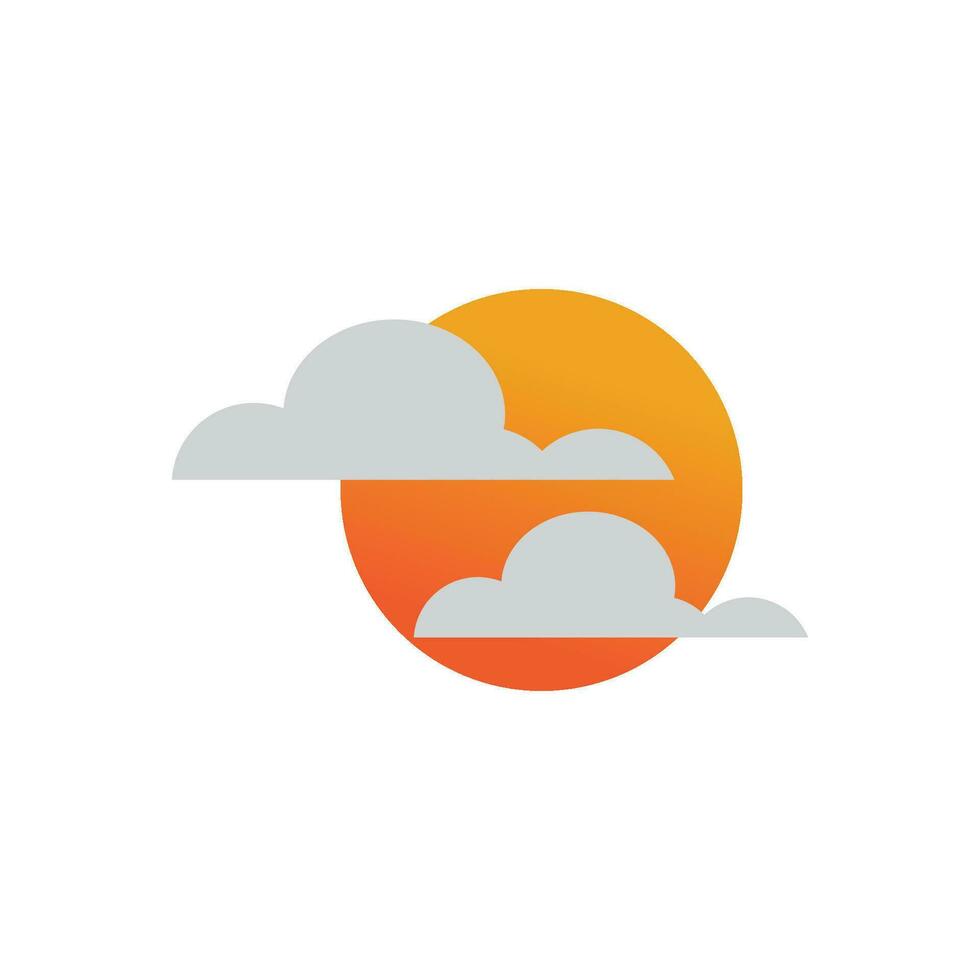 Sun logo vector template and symbol design