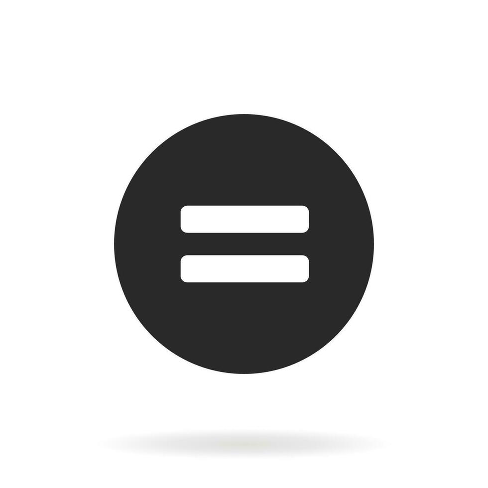equal sign, circle equal vector symbol.