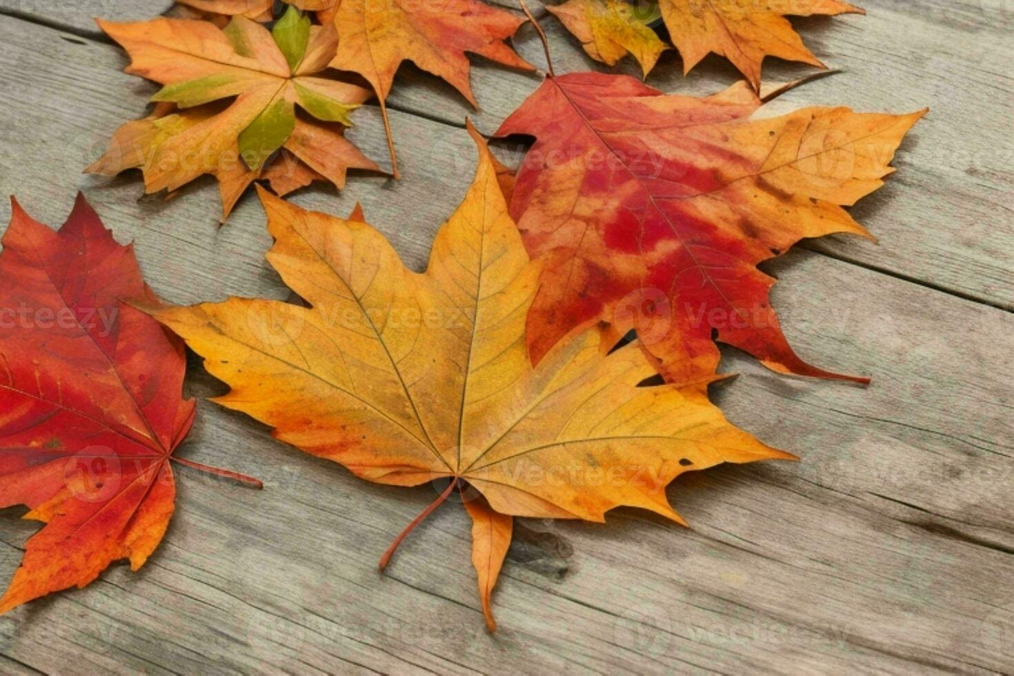 Autumn background with colored leaves. AI Generative Pro Photo
