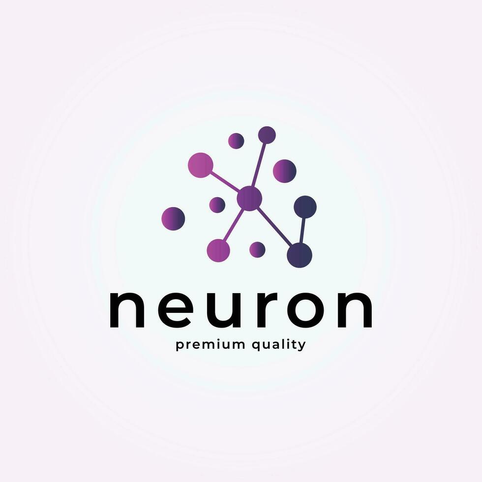 resumen neurona logo para médico idea diseño, cerebro icono ilustración vector