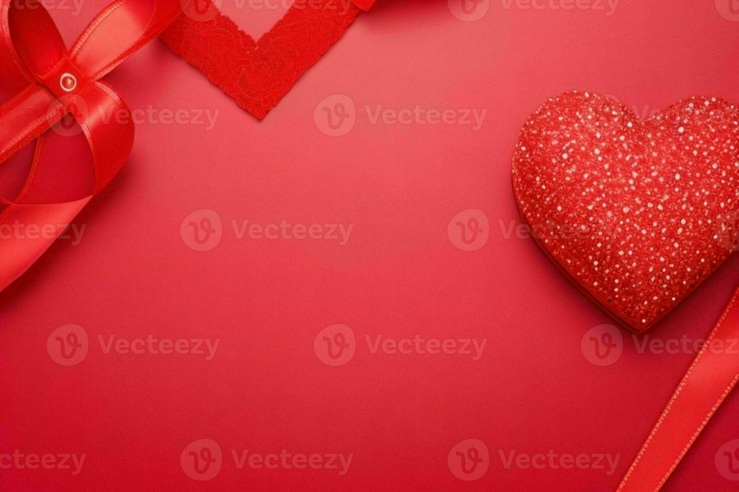 valentine's day decoration background. AI Generative Pro Photo