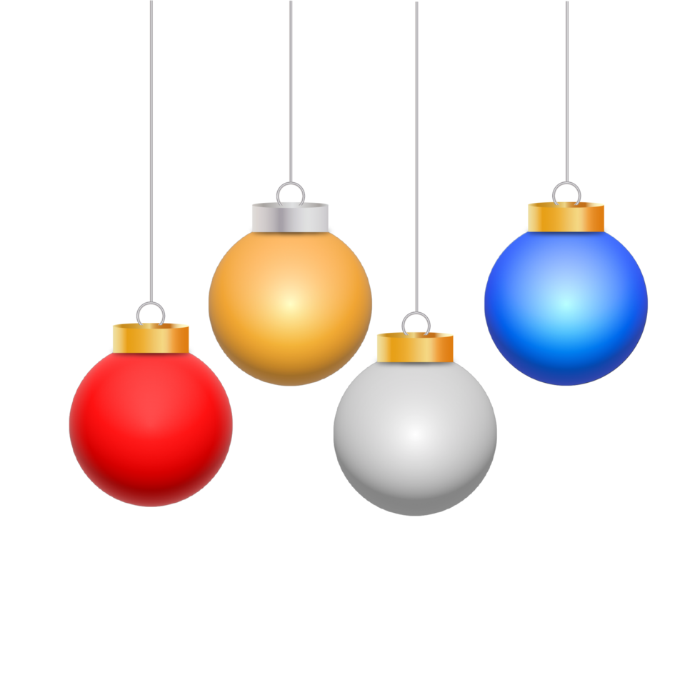 Set Chistmas ball design png