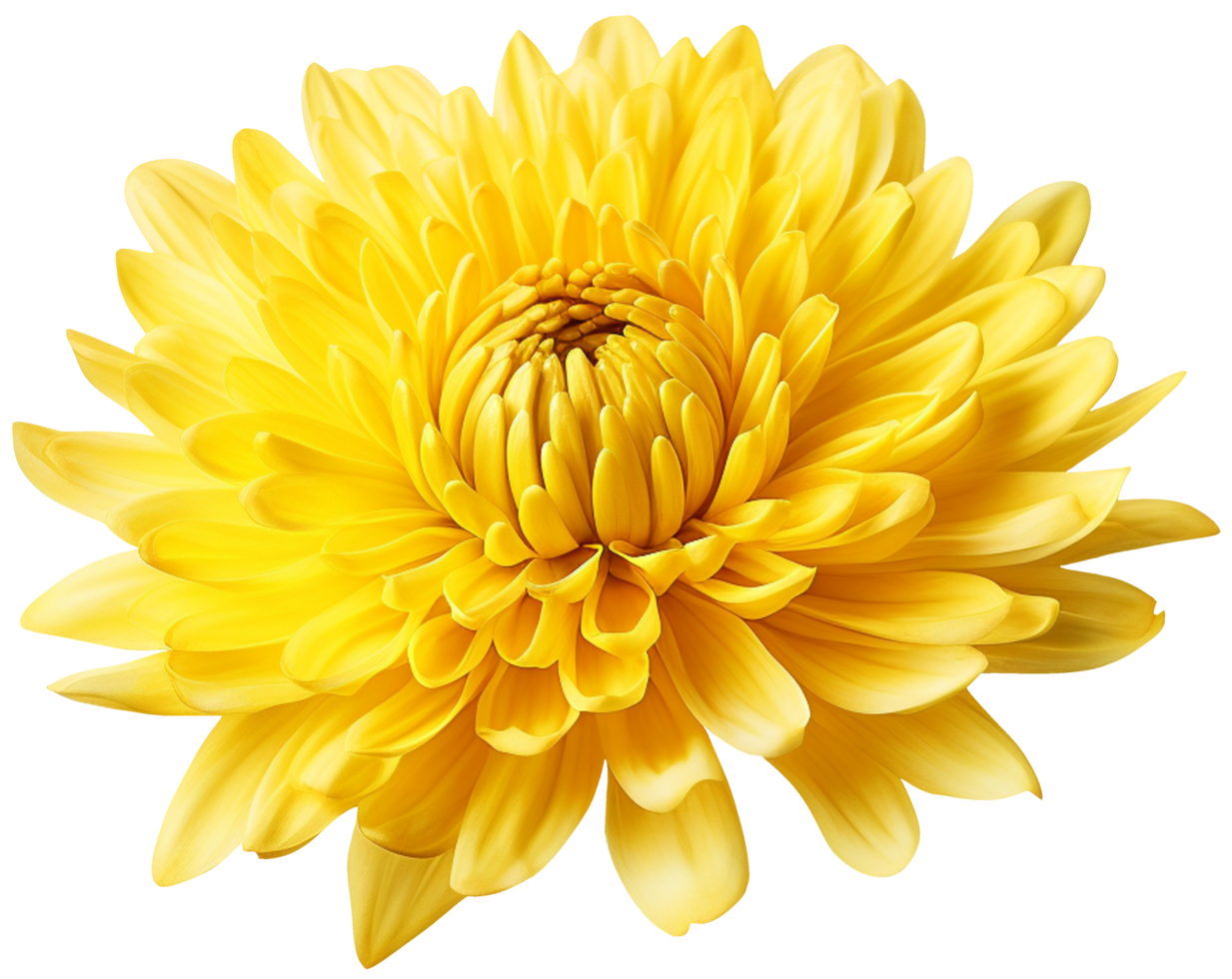 colorful chrysanthemum flower cutout without background AI Generative png