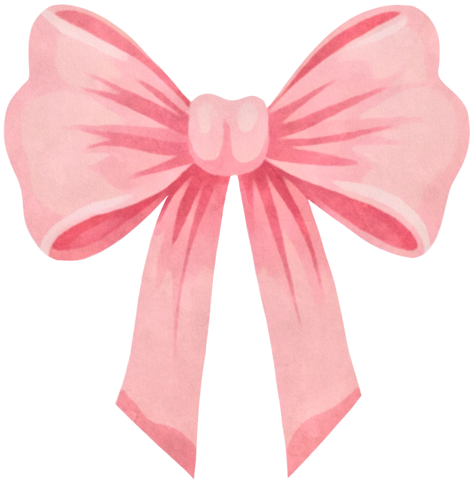 bow ribbon watercolor clipart illustration AI Generative png