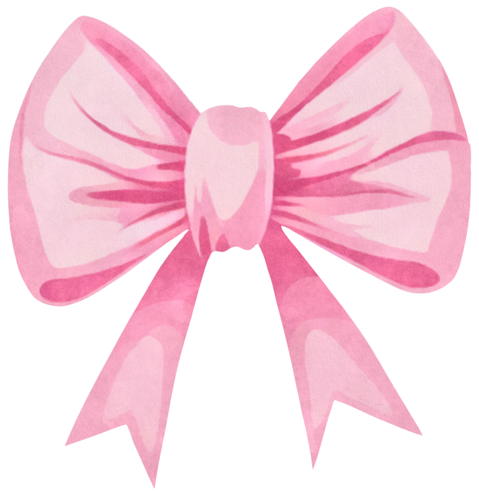 bow ribbon watercolor clipart illustration AI Generative png