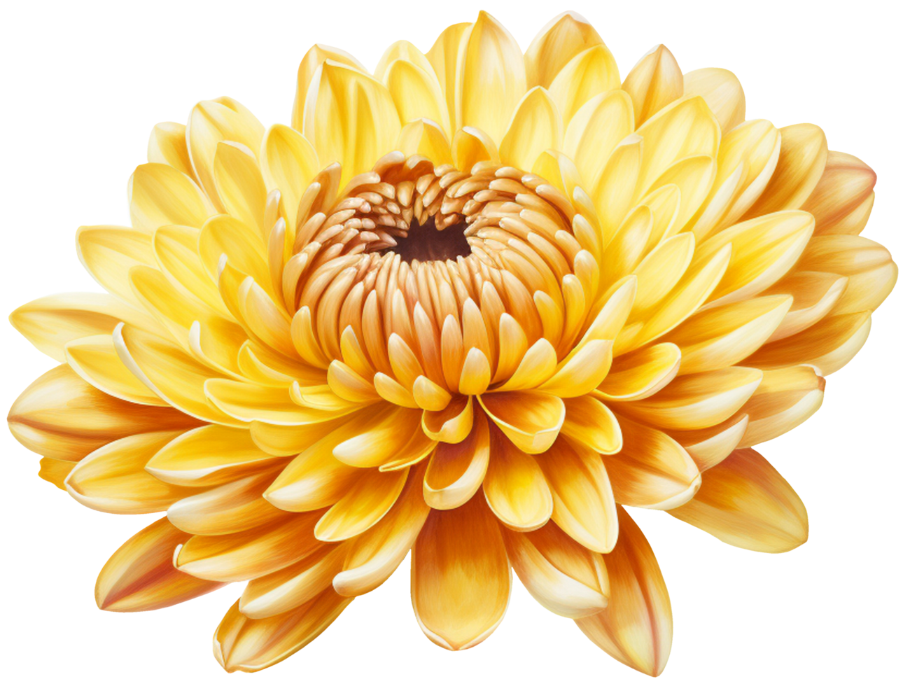 colorful chrysanthemum flower cutout without background AI Generative png