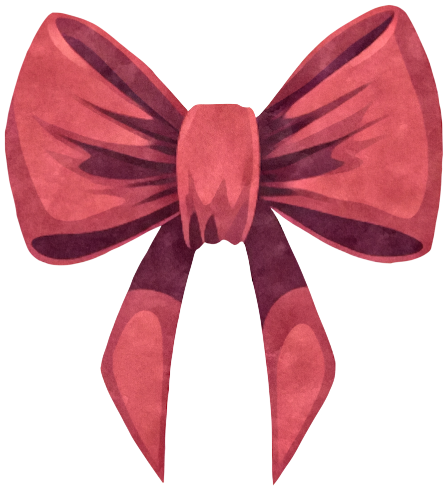 bow ribbon watercolor clipart illustration AI Generative png