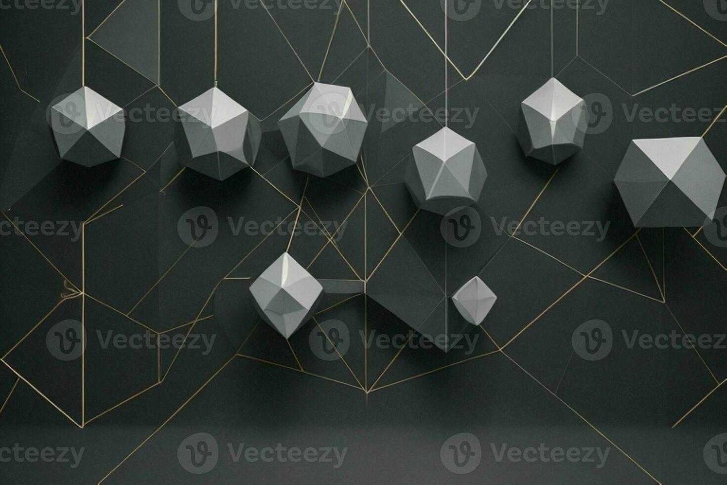 Geometric abstract texture background. AI Generative Pro Photo