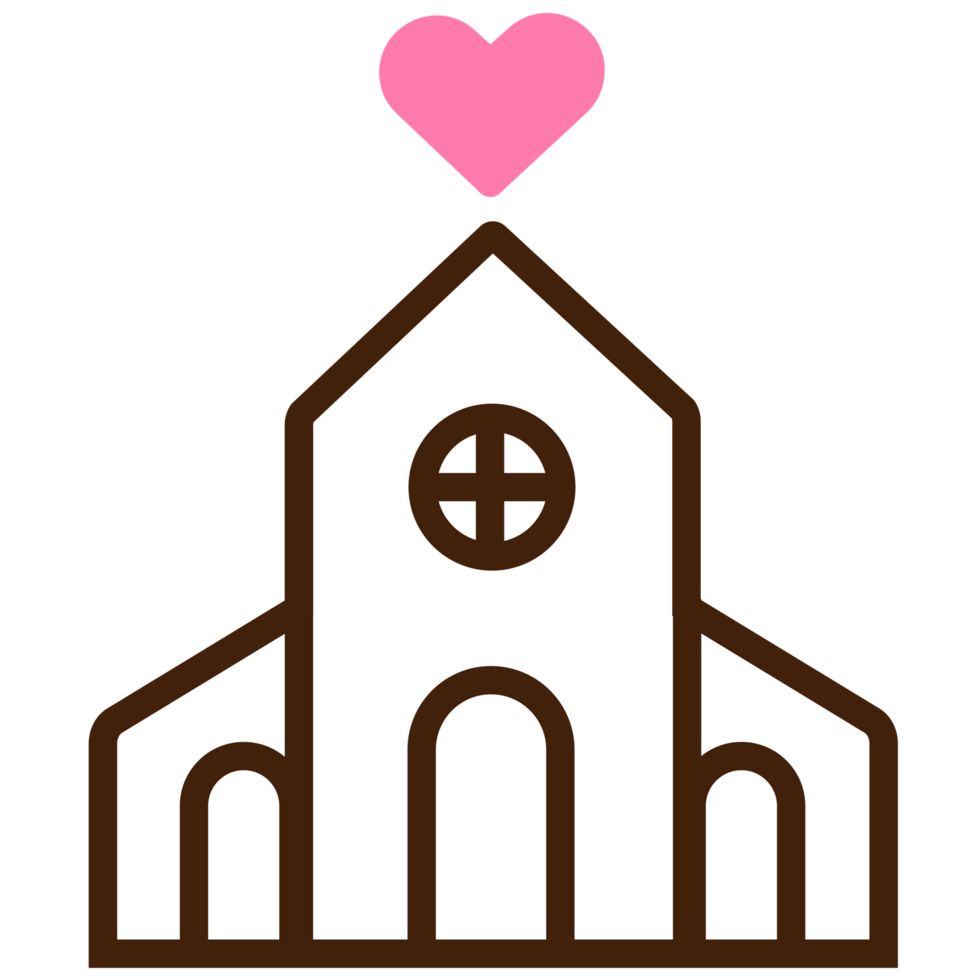 Wedding and love church icon png