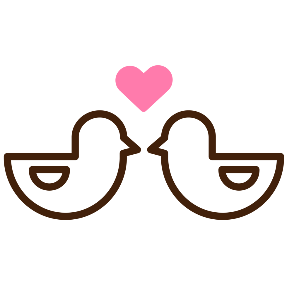 Boda y amor aves icono png