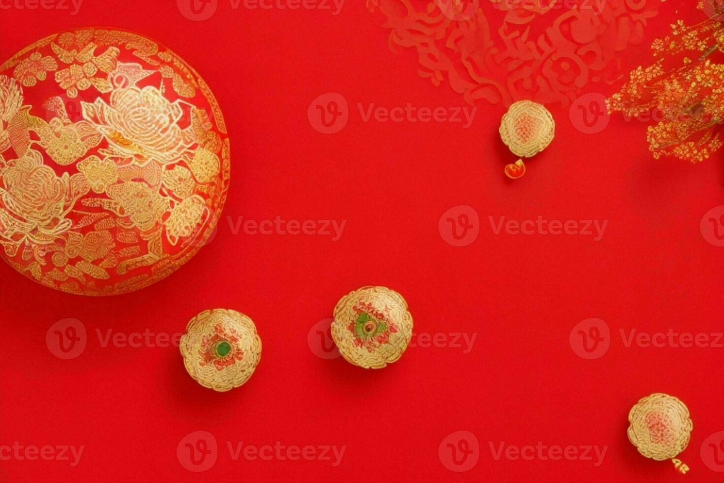 Chinese New Year background. AI Generative Pro Photo