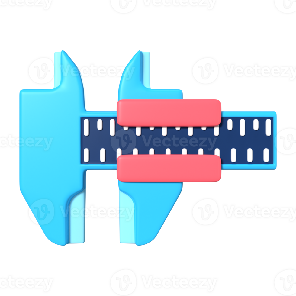 Vernier Calipers 3D Illustration Icon png