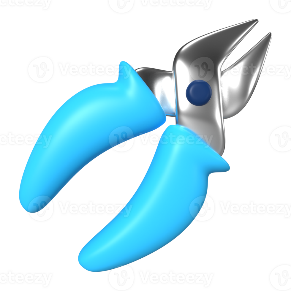 Cutting Pliers 3D Illustration Icon png