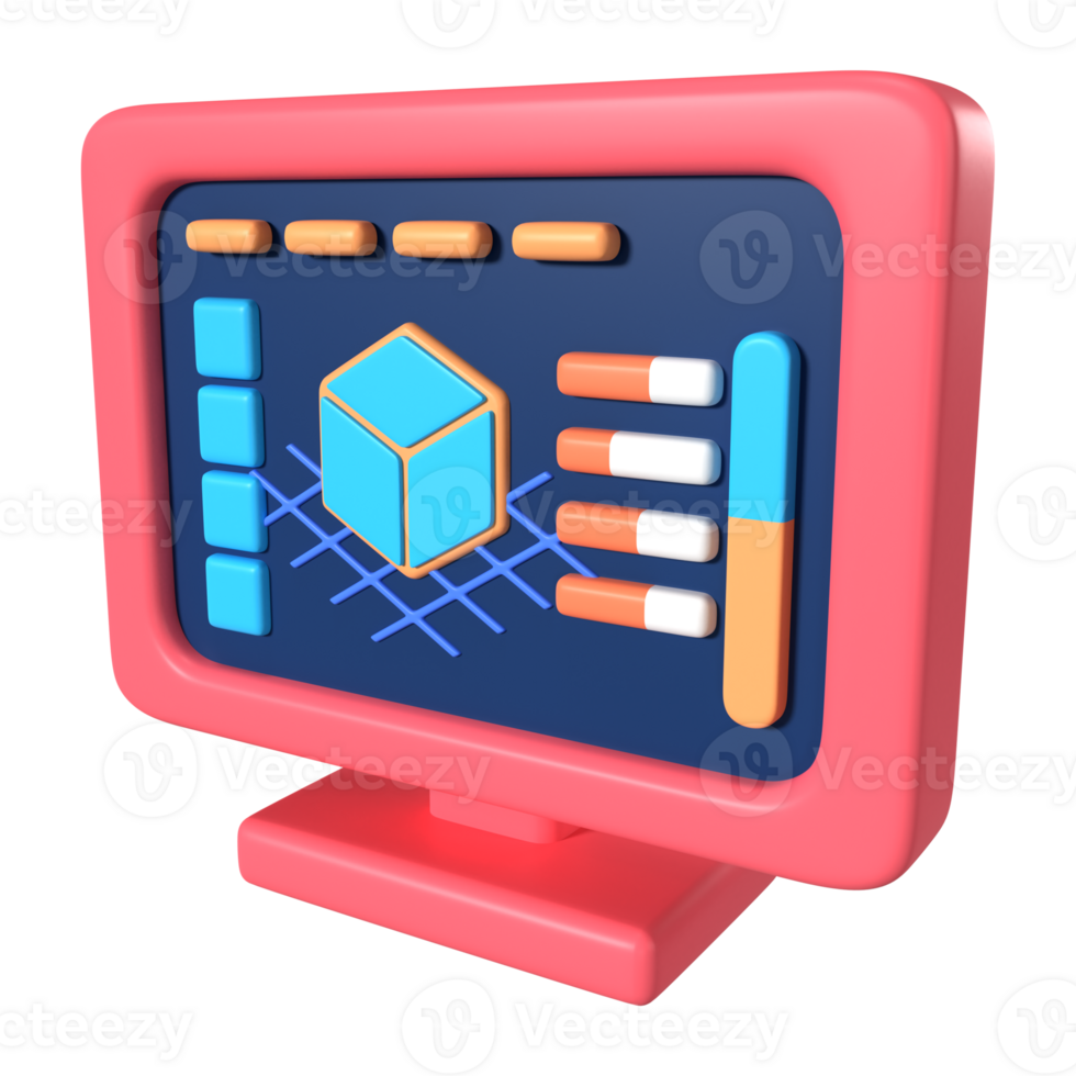 Slicer 3D Printer 3D Illustration Icon png