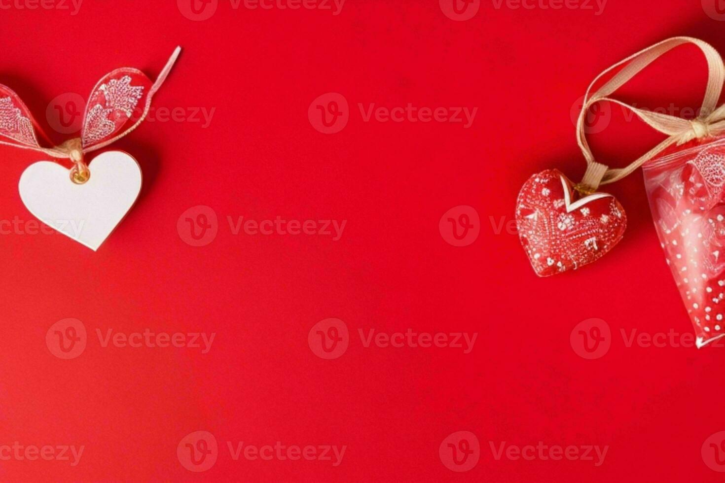 valentine's day decoration background. AI Generative Pro Photo