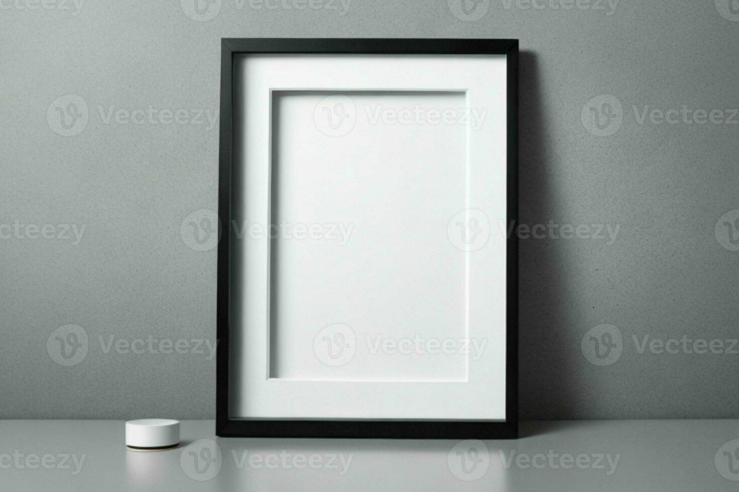 white empty photo frame mockup. AI Generative Pro Photo