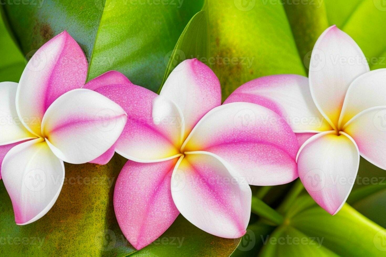 plumeria flower. background. AI Generative Pro Photo