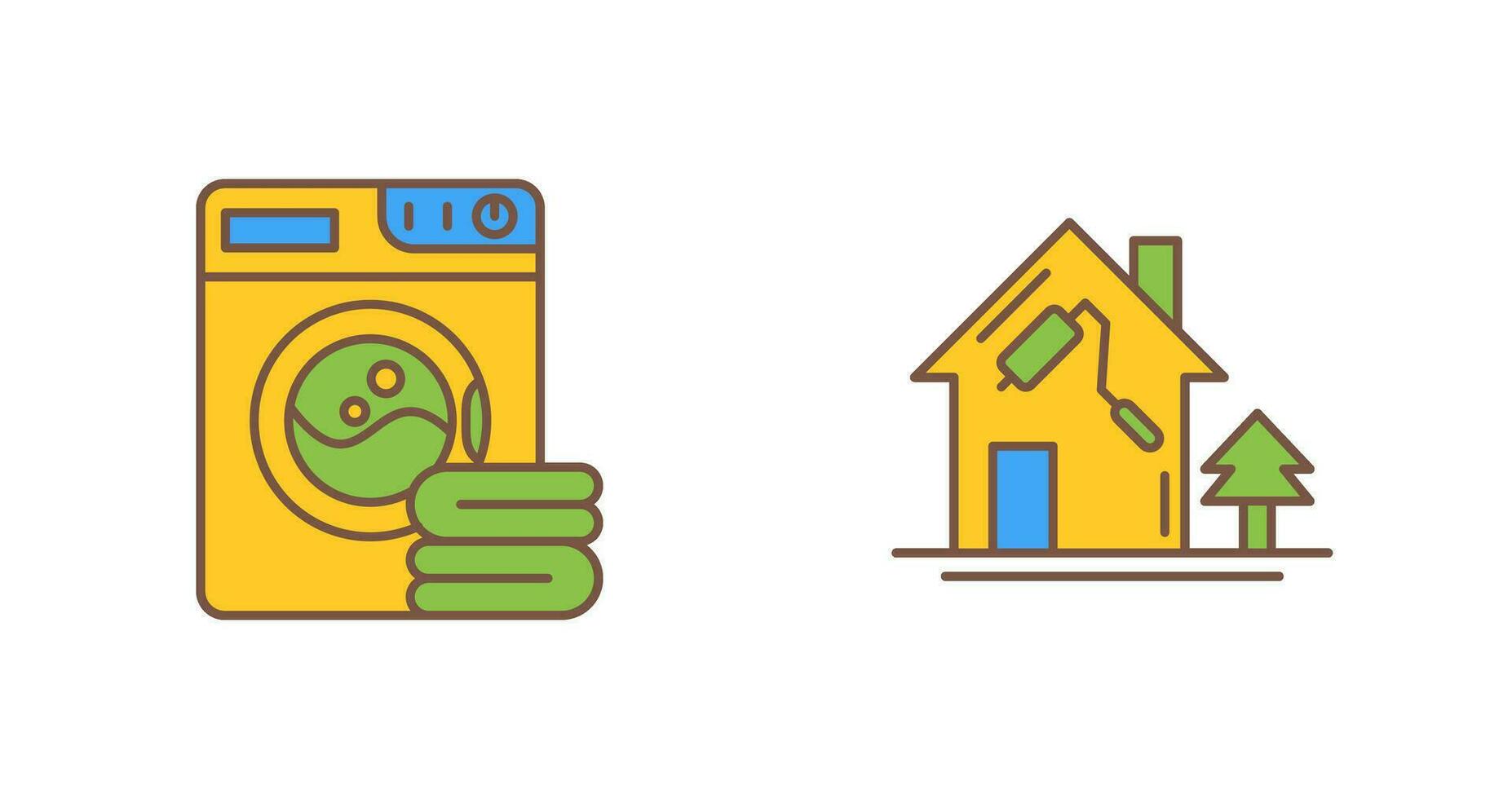 Washing Machine and Home Repair Icon vector