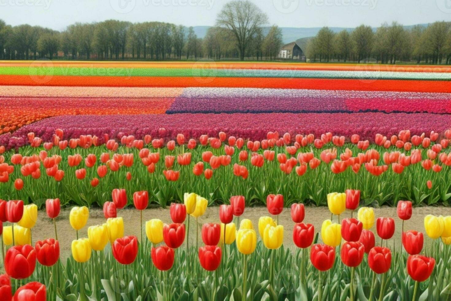 Tulip flower. background. AI Generative Pro Photo