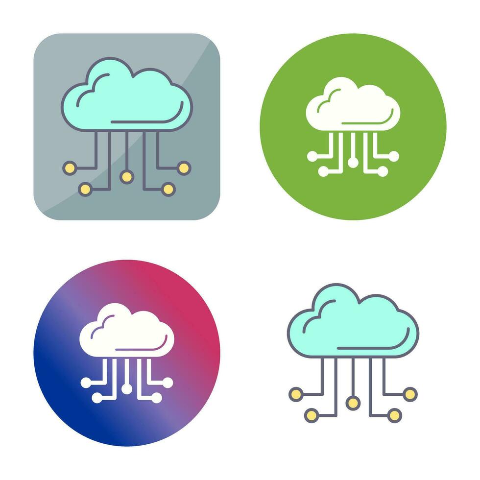 icono de vector de computación en la nube