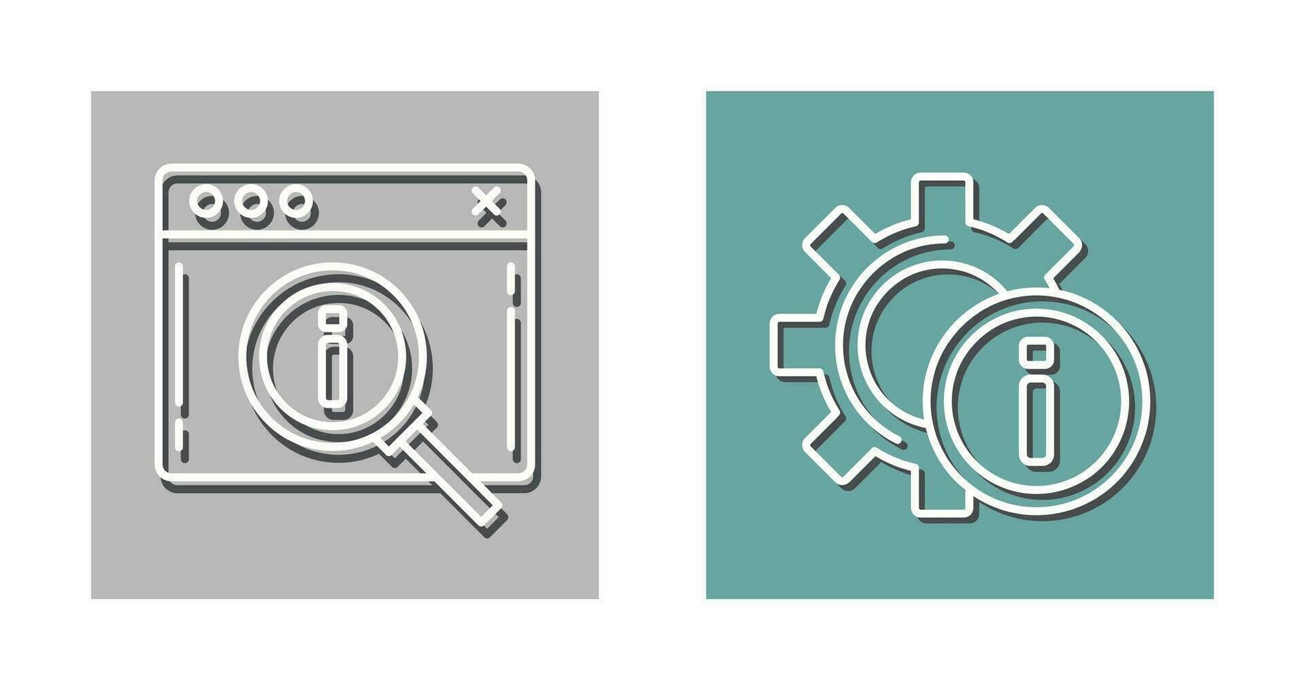 search and setting  Icon vector