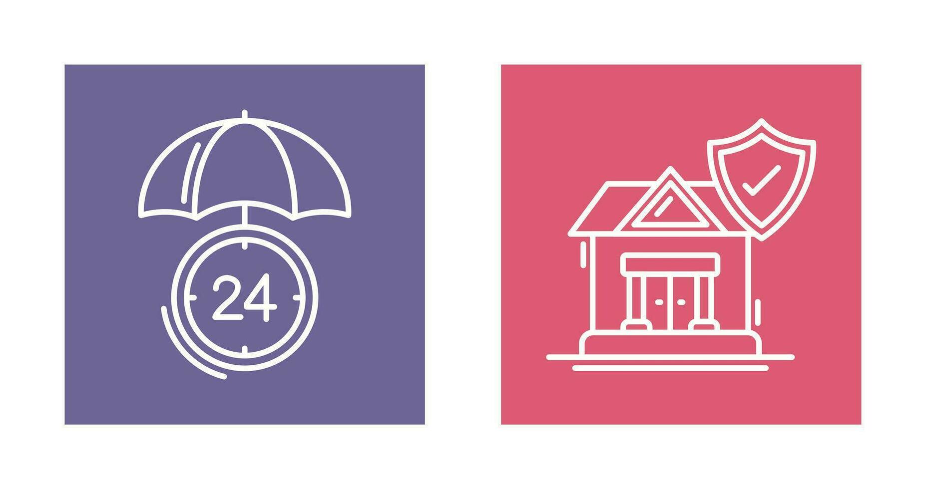 Protection and House  Icon vector