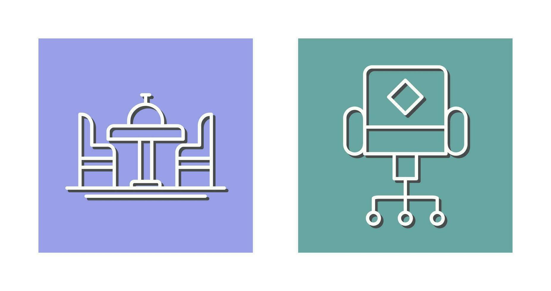 Chair and Dinning Table Icon vector