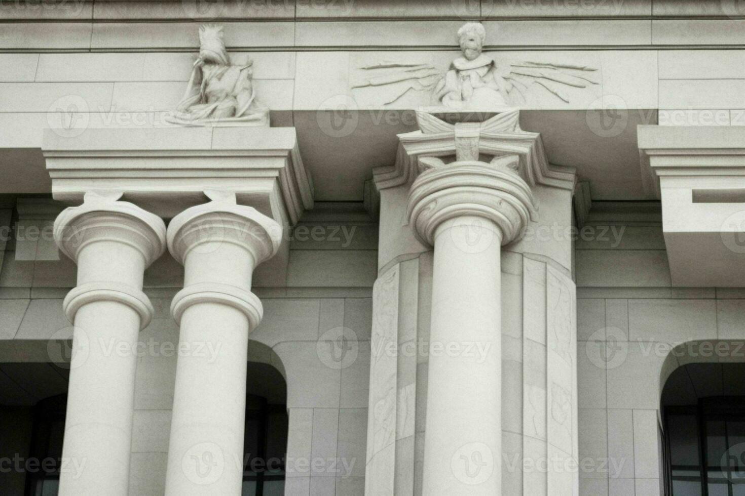landmark architectural detail of a monument building. background. AI Generative Pro Photo