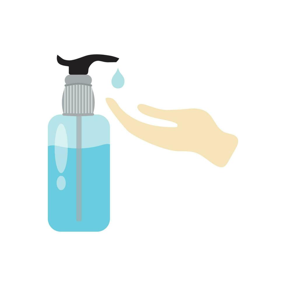 Hand wash gel vector. Hand wash gel symbol. Hand vector. vector