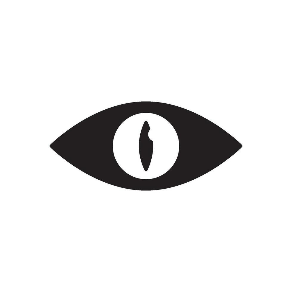 cat pupil eye icon vector