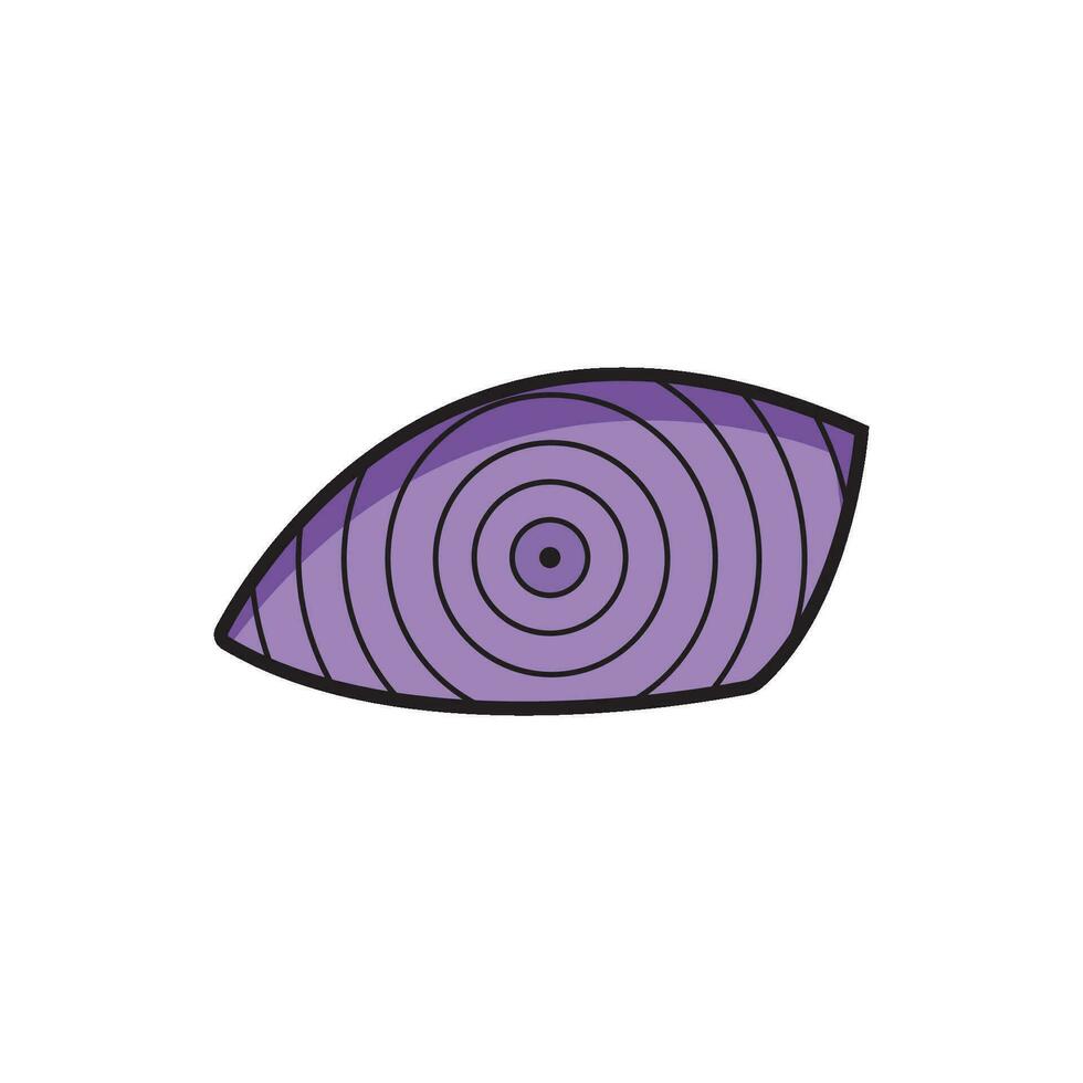 Rinnegan eye icon vector