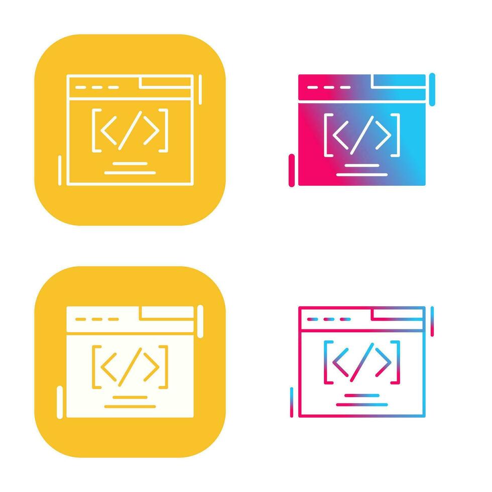 Web Coding Vector Icon