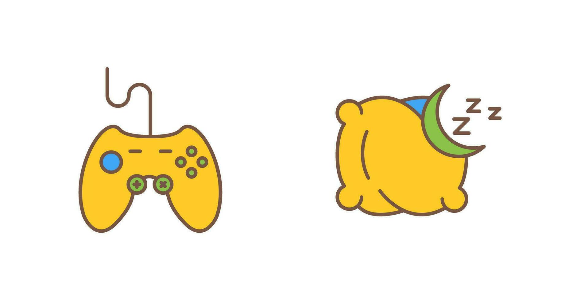 joystick and Pillow Icon vector