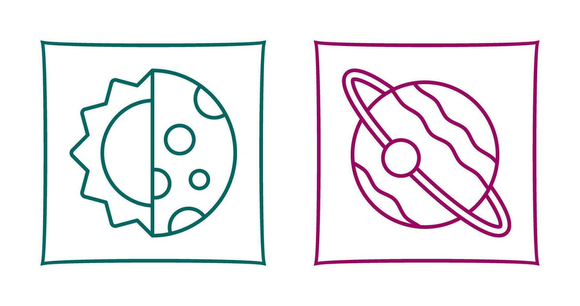 day and night and planet Icon vector