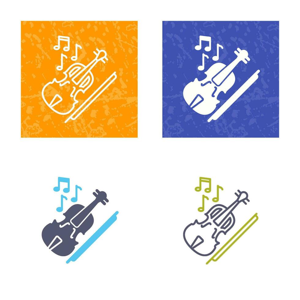 icono de vector de violín