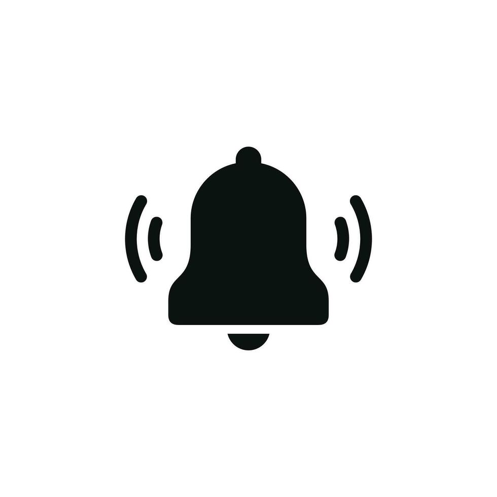 Ringing bell icon isolated on white background vector