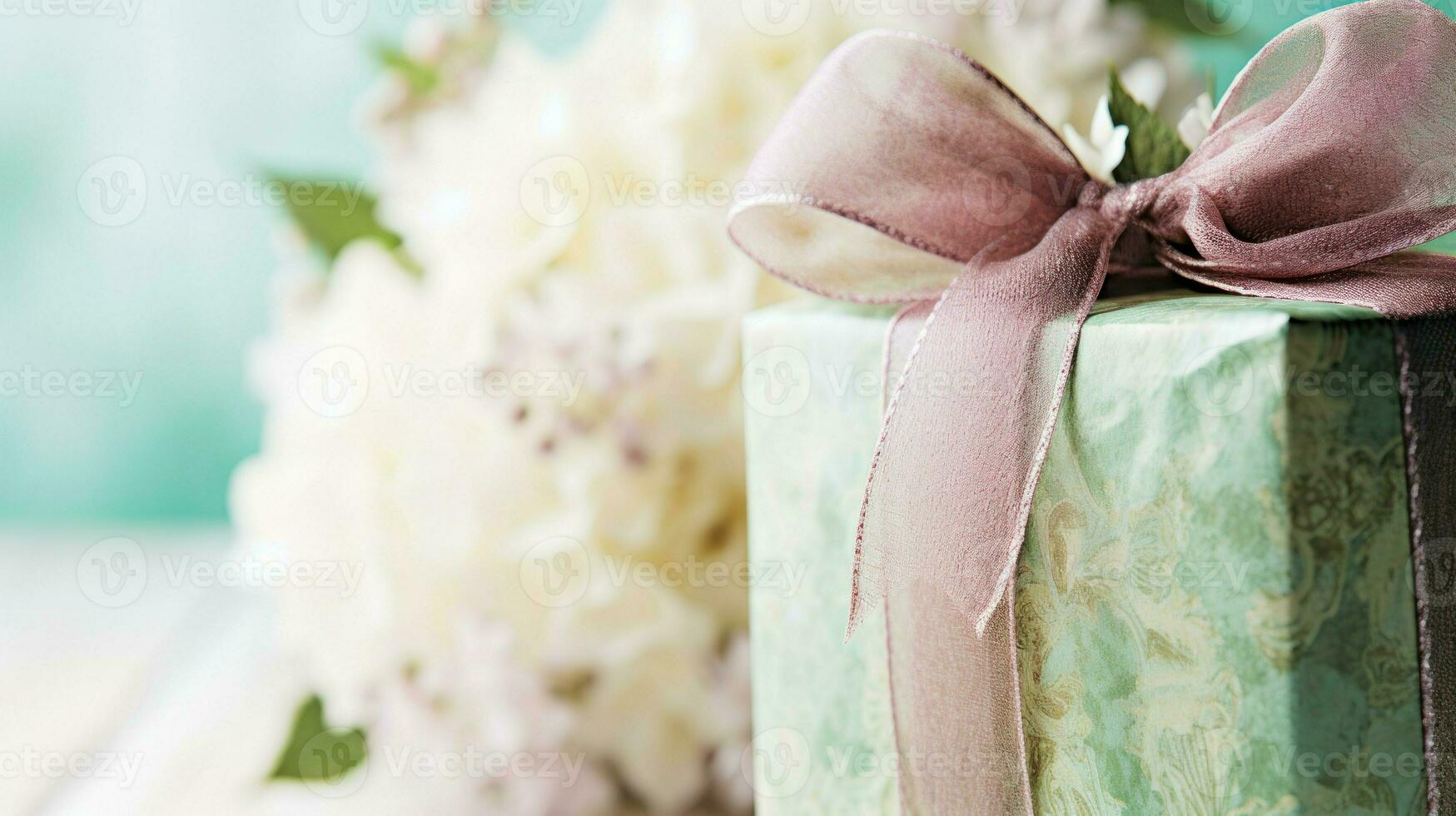 A gift elegantly wrapped with a bow, symbolizing love and giving.. Generative AI photo