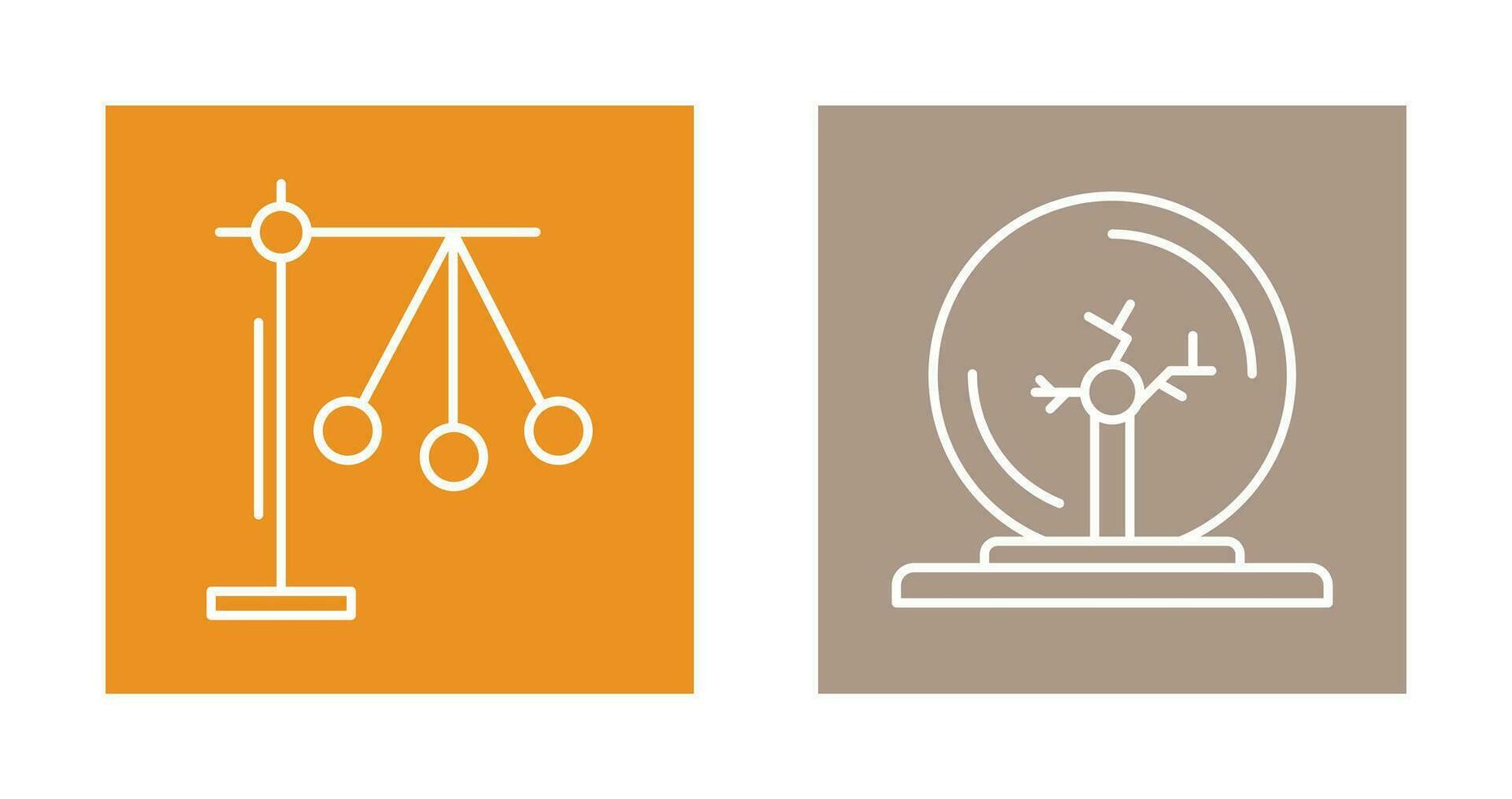 Pendulum and Plasma Ball Icon vector
