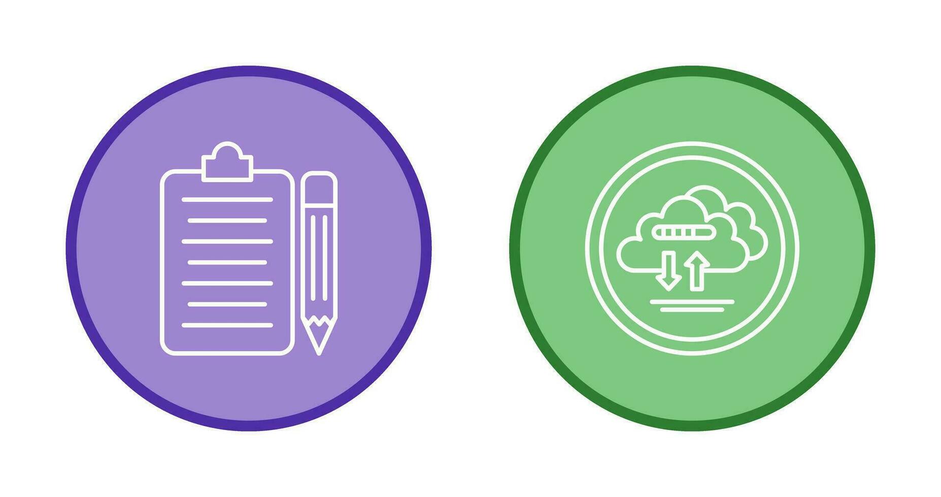 clipboard and cloud data  Icon vector