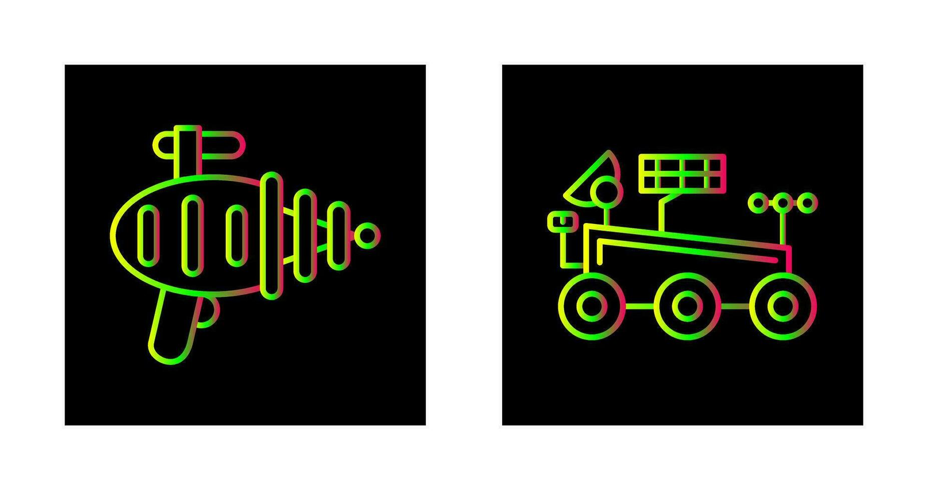 laser gun mars rover Icon vector