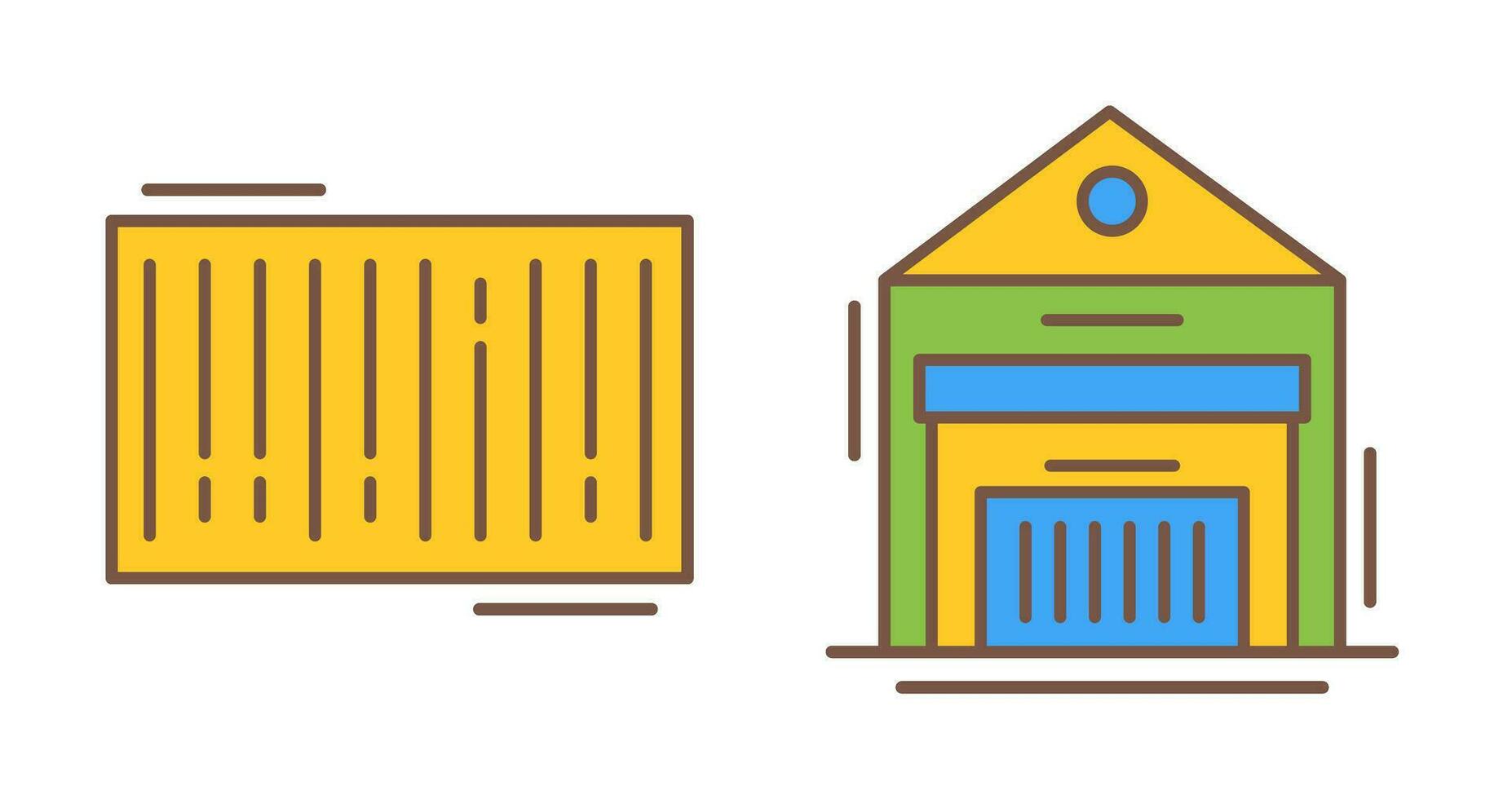 barcode and warehouse Icon vector