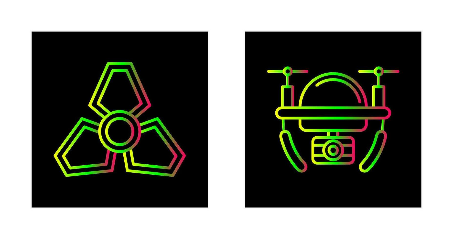 lander and camera drone Icon vector