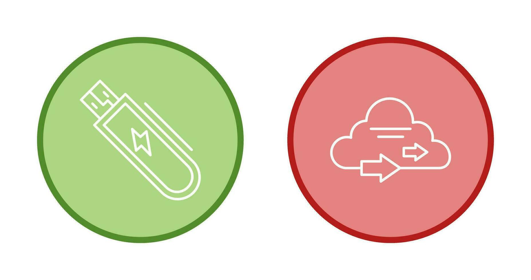 Usb and Cloud  Icon vector