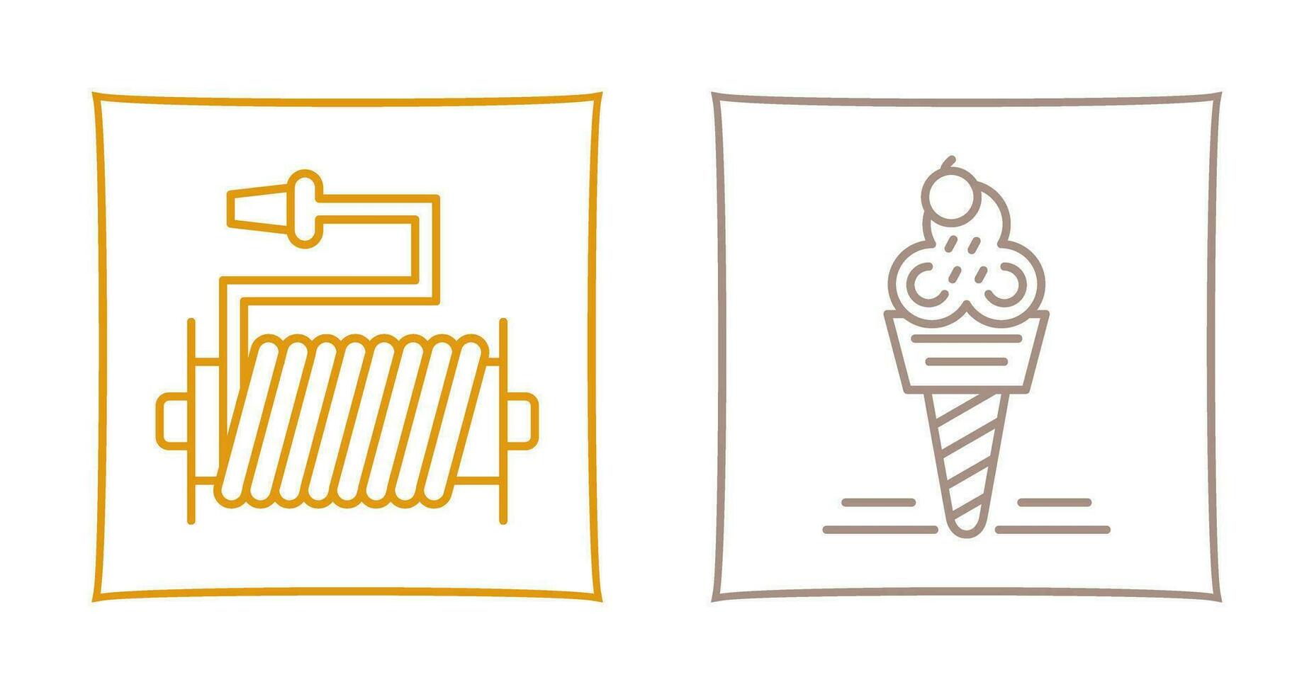 Water Hose and Ice Cream Icon vector